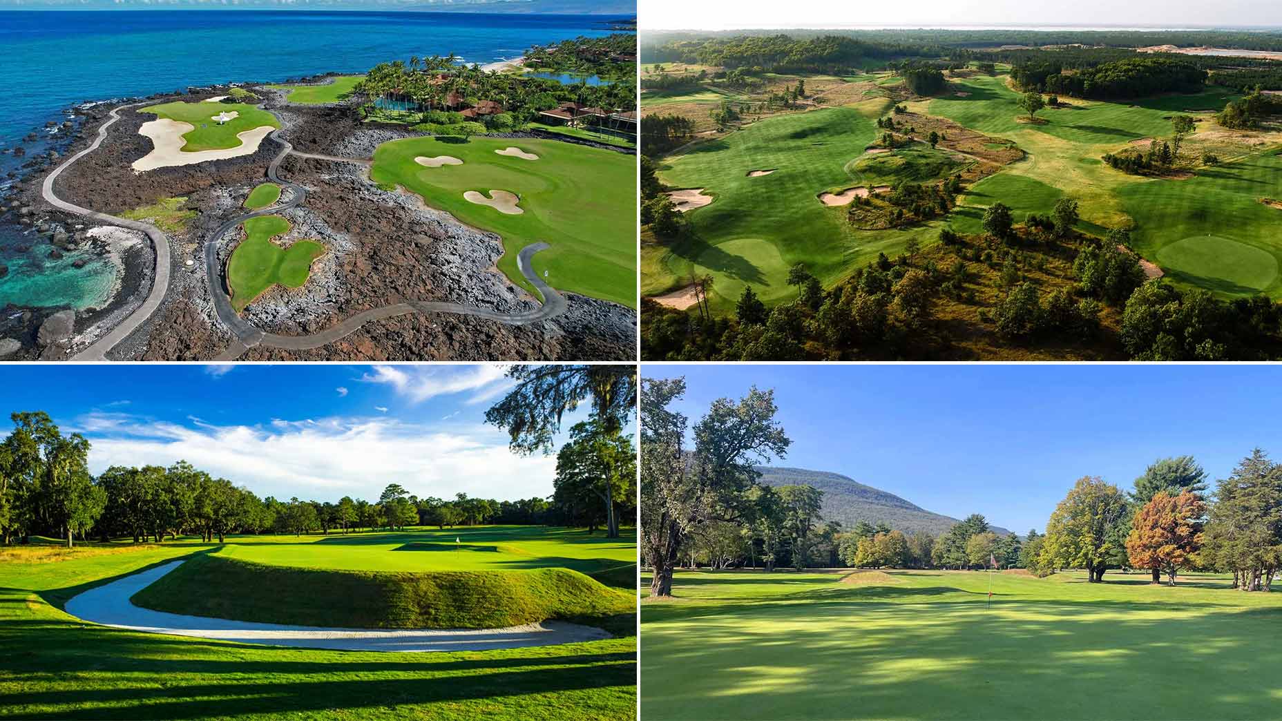From top right, clockwise: Sedge Valley; Rip Van Winkle CC; Yeamans Hall; Hualalai [KingKong_APP金刚生态官网[KingKong_APP金刚生态官网] Course.