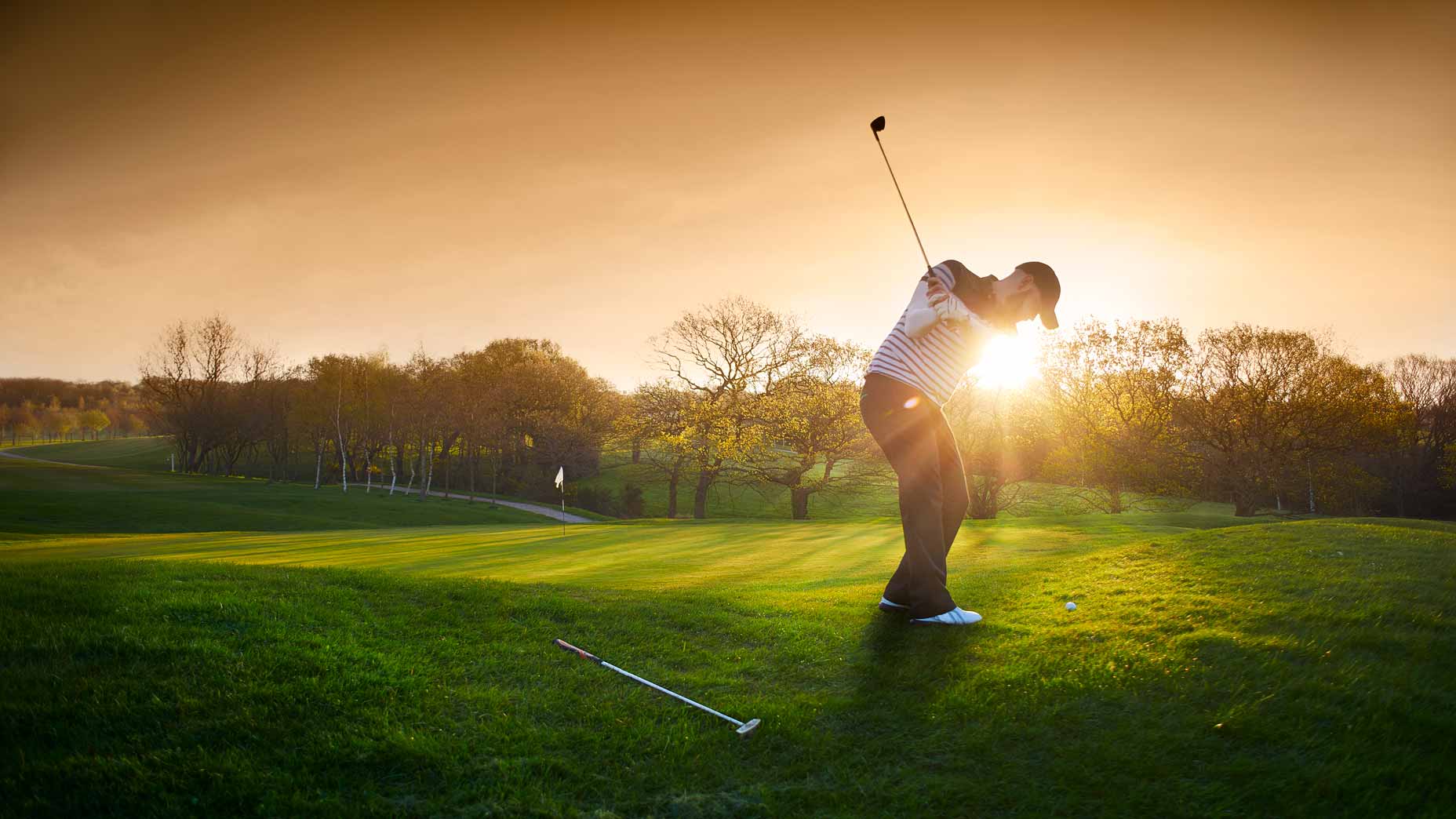 Golfer hitting a pitch shot