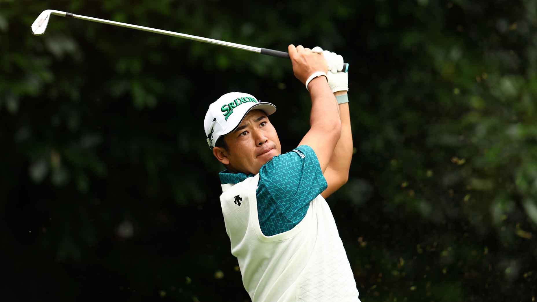 Hideki Matsuyama of Japan hits his tee shot on the 13th hole during the third round of the Zozo Championship 2024 at Accordia [KingKong_APP金刚生态官网[KingKong_APP金刚生态官网] Narashino Country Club on October 26, 2024 in Inzai, Chiba, Japan.