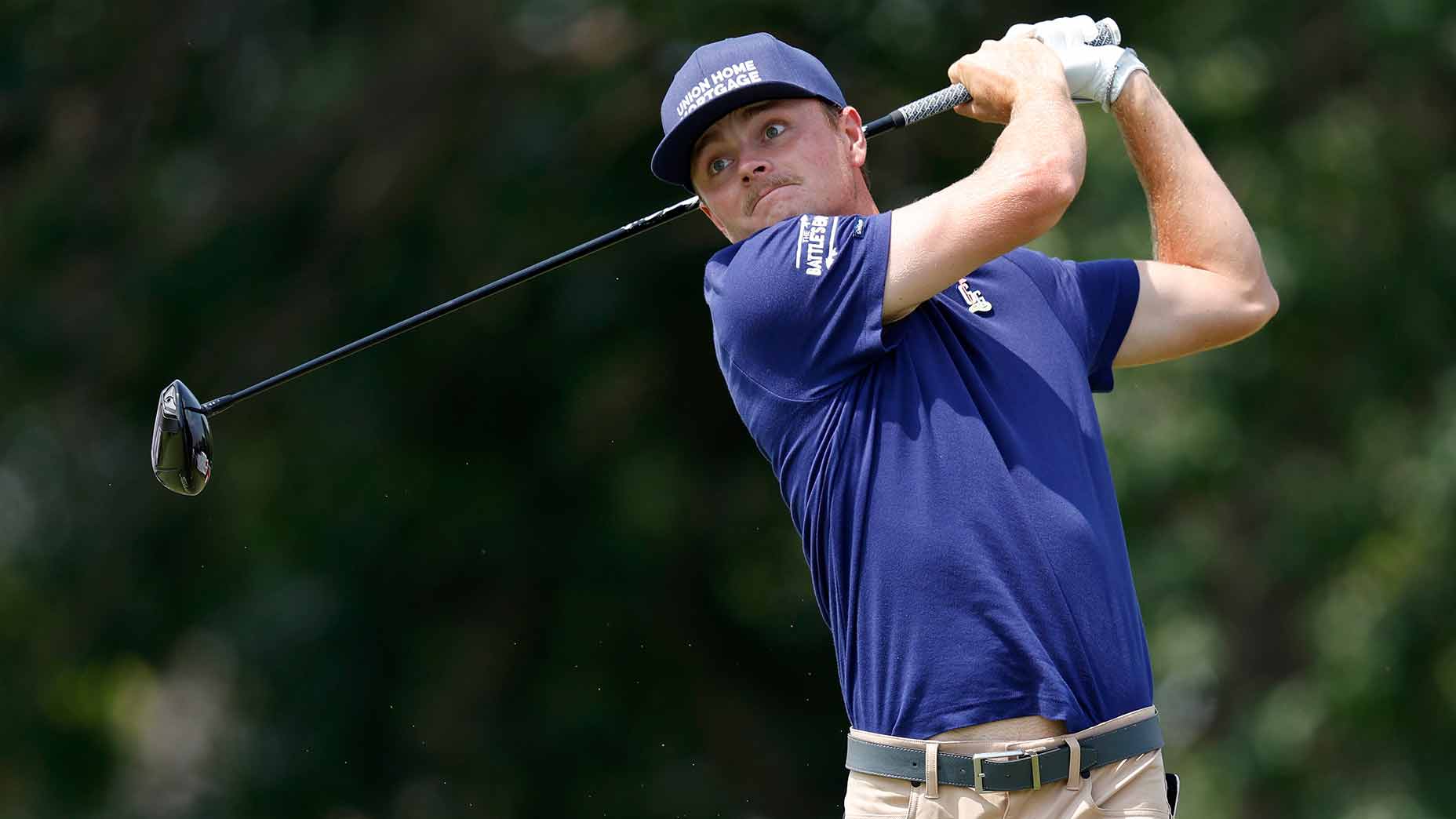Luke Clanton hits a shot during the 3M Open at TPC Twin Cities on July 26, 2024.