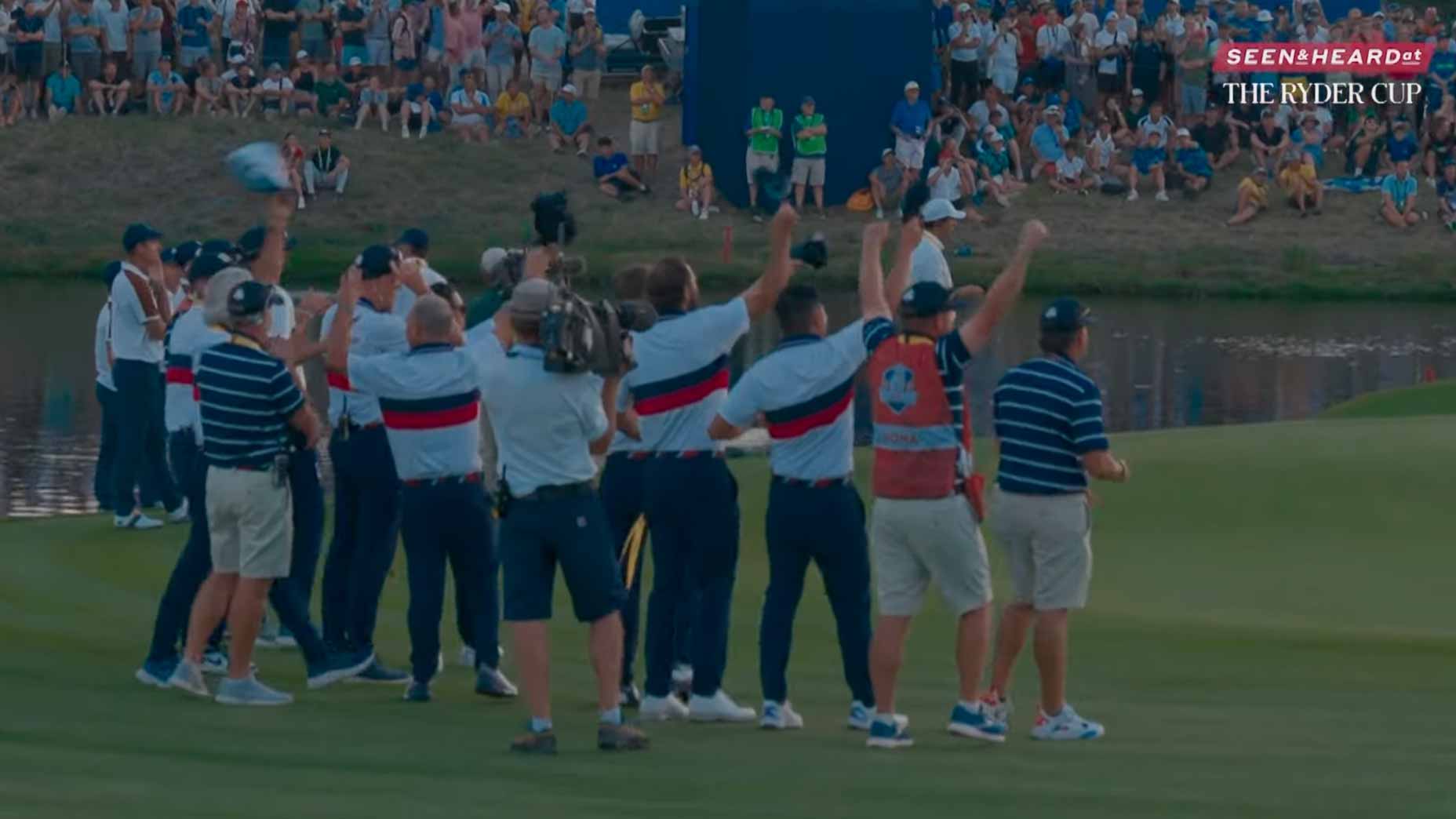 The U.S. team rallied around Patrick Cantlay Saturday.